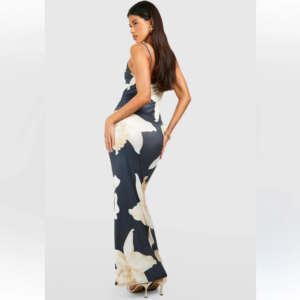 Tall Tie Bust Maxi Dress - Picture 13 of 14